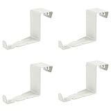 Ideen mit Herz Deko-Fenster- & Türhaken | Design 1 | 7,5 cm x 2,4 cm x 4,2 cm | weiß | 4 Stück