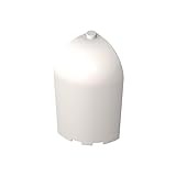 OrnamenTeile 3x3x6 Ecken, konvex mit gebogener OberseiTeile 10Teile kompatibel mit Lego 6059 GDS-2217, klassisches Bulk-, MOC, Farbe:Weiß 1