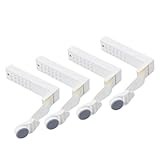Set mit 4 Bettlakenhaltern mit Anti-Rutsch-Verschluss mit ABS-Krallen und Federspannung, verstellbar für alle Matratzendicken, um die Position des Bettlakens beizubehalten (grau)