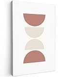 MuchoWow Leinwand Bilder, Einzigartige Wanddeko mit Rahmen, Minimalismus - Pastell - Gestaltung, Wandbilder Wohnzimmer, Deko Schlafzimmer 80x120 cm