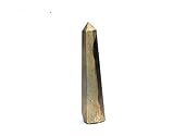 Jet International Energized Pyrite Obelisk 3 Zoll Ca. Jumbo A + Hochwertiger, energiegeladener, gereinigter, geladener Achat Authentischer Edelstein Echtes Kristallkristall-Therapieheft Bild IST NUR