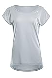 Winshape Damen Ultra leichtes Modal-Kurzarmshirt mit abgerundetem Saum MCT013 T-Shirt, COOL-Grey, MCT013-COOL-GREY-M