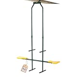 h2i Doppelschaukel aus Metall | Schiffschaukel mit Zwei Schaukelsitzen | Kinder Schaukel für Garten | wetterfeste Outdoor-Schaukel | Gartenschaukel für Kinder | grün-gelb