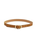 PIECES Damen Pcjuva Suede Jeans Belt Noos, Cognac/Detail:w Brushed Gold Buckle, 95