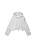 TOM TAILOR Mädchen Kinder Cropped Basic Sweatjacke, 15398 - Light Stone Grey Melange, 140