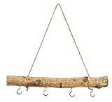 Dekozweig Holz 4 Haken Fensterhänger braun Natur Deko Landhaus AST Dekoast 30 cm