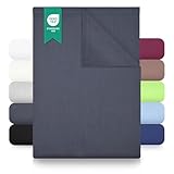 GREEN MARK Textilien Klassische Bettlaken | Betttuch | Laken | Leintuch | Haustuch 100% Baumwolle ohne Gummizug vielen Größen und Farben Größe: 150x250 cm, anthrazit