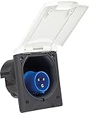 as - Schwabe Camping CEE-Caravan-Einspeisungsstecker - 230V/16A/3-polig - Camping Anbau-Stecker für Wohnwagen - Klappdeckel mit Magnetverschluss - UV-beständig - IP44 - Made in Germany - Weiß, 62470