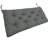 MSNCS Bankauflage Sitzkissen Gartenkissen Bankkissen 90x50/100x50/110x50/120x50cm, Dicke Von 8cm,Sitzauflagen Loungekissen Sitzpolster Auflage Für Bänke/Gartenbank(Dark Gray,90x50cmx8cm)