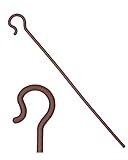 Horror-Shop Brauner Hirtenstab - 4-TLG. zerlegbar ca. 148cm Kostümzubehör