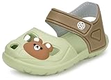 KVbabby Sandalen für Mädchen Jungen Geschlossene Sandalen Leicht Strand Sandale Rutschfest Gartenschuhe Klettverschluss,2463Grün,24/25 EU/Etikett Größe 150