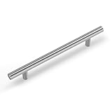 Goldenwarm 10 Stück Griffe für Küchenschränke, 128mm Bohrlochabstand Möbelgriffe Edelstahl, Schubladengriffe, Küchengriffe, Kleiderschrank Griffe, Schrankgriffe Silber