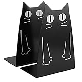 Katze Metall Buchstütze, niedliche Katze Mode Stil Buchstütze, große schwere Buchstützen Desktop Buchhalter Veranstalter Buchenden für Regale für Schule Bibliothek Regal
