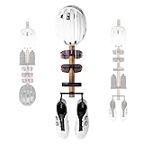 PARAX Gear-Rack Wand-Organizer für Fahrradzubehör aus Holz - Größe M 60 cm - Set 2: Helm, 2X Brille, Ablagefach, Schuhe - Bike Gear Organizer