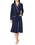 Amazon Essentials Damen Leichter Waffel-Bademantel, Lang (Erhältlich In Übergröße), Marineblau, XL