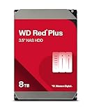 WD Red Plus 8 TB NAS Interne Festplatte 3,5 Zoll - 5640 U/Min, SATA 6 Gb/s, CMR, 256MB Cache