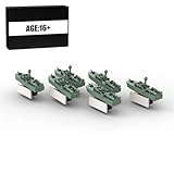 MasterBrickPlay Technik Modellbausatz Schiff, 325 Klemmbausteine Militär Motorboote Bauspielzeug, Maßstab 1/300 Battleship Bausteine Konstruktionsspielzeug für Erwachsene