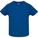 Baby T-Shirt mit Rundhals, Kurzarm, Uni, Blau, 6564, Gr. 18M