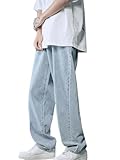 WANLAI Y2K Baggy Jeans Herren Vintage Jeanshosen Teenager Jungen Skateboard Hosen Streetwear Denim Pants