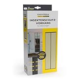 EASYmaxx Insektenschutzvorhang für Campingwagen 60 x 195 cm | Fliegengitter Tür mit XXL-Magnetbändern | Insektenschutz Tür für Wohnwagen | Magnet Moskitonetz | selbstschließend