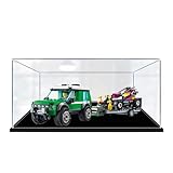 TRUSTFAR Acryl-Schaukasten, staubdicht, entworfen für LE-GO 60288 Rennwagen Transporter Bausteinmodell, transparente Box, Displaybox kompatibel mit Le-go 60288. (kein Modell) (3 mm)