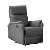 Z-hom Relaxsessel Fernsehsessel Elektrisch Verstellbar Massagesessel, Ergonomische Sessel zum Fernsehen, Arbeiten und Schlafen (Grau)