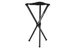 Walkstool - Modell Basic - Schwarz - 3-Beiniger Klapphocker aus Aluminium - Sitzhöhe 60 cm - Klapphocker Faltbar, Belastbar mit 175 kg - Hergestellt in Schweden