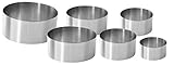 Fackelmann 6-teiliges Set Dessertringe, professionell, Stahl, Silber