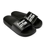 Camper Letten Badelatschen für Herren & Damen - Lustige Hausschuhe, Schlappen - Badeschuhe, Badeschlappen lustig Camping Geschenk (Schwarz-Schwarz, EU Schuhgrößensystem, Erwachsene, Numerisch, M, 43)