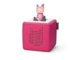 tonies Toniebox Starter Set inkl. 1 Kreativ Figur – Audioplayer für Hörbücher und Lieder für Kinder, einfach zu bedienende kabellose Musikbox BZW. Lautsprecher, 7 Std. Akku, Pink