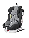 Fourward Baby Autositz 360° drehbar | ISOFIX | Ruheposition | Gruppe 0+1/2/3 | 9-36 kg | Kindersitz mit 5-Punkt-Sicherheitsgurt | Komfortabler Kinderautositz | Hohe Sicherheit | Schwarz