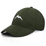 Momoshe Cap Herren Basecap Damen Sommer Armeegrün Kappe Männer Baumwoll Baseball Cappy Adjustable Outdoor Polo Bergspitzen Stickerei Atmungsaktiv Golf Olivgrün