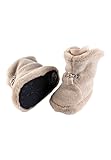 Sterntaler Babystiefel aus Microfleece, Unisex - Baby Schuhe mit rutschfester Sohle und Kordelstopper - Winterschuhe aus Teddyflausch - gefüttert, beige, 16