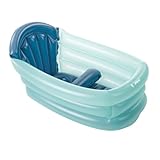 Jané Babybadewanne, aufblasbar, 3 Positionen, 30 Liter, ab Geburt geeignet, mitwachsende Positionen, mit Trennteil und Kopfstütze