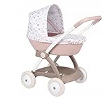 Smoby - Baby Nurse Puppenwagen mit Verdeck - Griffhöhe: 58 cm, für dein Püppchen bis 42 cm, mit Stoffbezug, für Kinder ab 18 Monaten