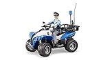 bruder 63010 - Polizei Quad mit Polizist & Ausstattung - 1:16 Geländewagen bworld Wachtmeister Spielzeug Rettungsfahrzeug