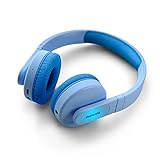 Philips TAK4206BL/00 Over Ear Bluetooth Kinder Kopfhörer Kabellos, Farbige LED-Leuchten, App mit Kindersicherung und 85dB Lautstärkebegrenzung, mit weichen Ohrpolstern, Blau, Einheitsgröße