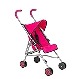 Chicco Echo Puppenwagen Pink & Schwarz | Kinder-Spielzeug Puppenwagen | Klappbarer Buggy mit Schirmfunktion | Rollenspiel Puppen-Buggy | Puppenwagen ab 3 Jahren.