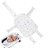 Aolso Baby-Badesitzwanne, Stützwanne für Neugeborene, Badematte mit rutschfestem Badesitznetz, verstellbar für 6-24 Monate