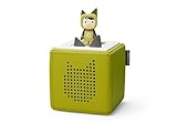 tonies Toniebox Starter Set inkl. 1 Kreativ Figur – Audioplayer für Hörbücher und Lieder für Kinder, einfach zu bedienende kabellose Musikbox BZW. Lautsprecher, 7 Std. Akku, Grün