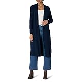 Amazon Essentials Damen Leichter Cardigan in regulärer Passform und Staubmantellänge, Marineblau, L