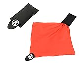 KOSxBO® Airsoft Deathrag - Taktische Molle Weste - Softair Hittuch - Warnweste - Hit Tuch - Tasche schwarz - orange Softair Zubehör Ausrüstung Airsoft