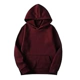 Herren Sweatshirt Mit Kapuze, Sale Hoodie Einfarbig Langärmelig, Pullover Weich Und Bequem, Kapuzenpullover Stilvoller Slim Fit, Langarmshirt Oberteile Klassisch Aus Hochwertiger