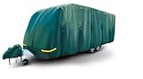 Maypole Wohnwagen Schutzhülle 560 cm – 620 cm Länge, 4-lagig atmungsaktiv, wasserabweisend, grün