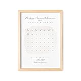 Babycountdown personalisierter Baby Countdown Kalender mit Namen Geschenk zur Schwangerschaft Poster Geschenkidee werdende Eltern DIN A4 Boho (mit oder ohne Rahmen)