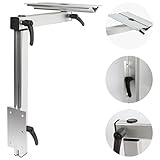 PONTTOR Tischgestell Tischfuß Tischbein für RV Caravan Wohnwagen Wohnmobil Boot Yacht, drehbar abnehmbar, Wandmontage aus Aluminium