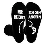 ALLY-MAGIC Angler Geschenk Socken, Lustige Socken Geschenke-MIR REICHT'S, ICH GEH ANGELN- Geschenke für Männer Frauen Papa Geburtstagsgeschenke Weihnachtstag Vatertagsgeschenk E25-QWWZ