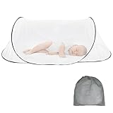 Spetsbst Moskitonetz Pop Up 200 x 80 x 56 cm Faltbares Reise Moskitonetz Bett Campingzelt Mosquito Netz für Zuhause und Camping Geeignet