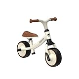 TULANO Scout 15 Cream | Kinder Laufrad Lauflernrad Erstes Fahrrad Kinderfahrrad | 18-48 Monate | ohne Pedal mit 2 Rädern Breite Reifen | höhenverstellbarer Sattel Lenkradschloss | Ultraleicht | Beige