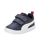 PUMA Jungen Unisex Kinder Courtflex V2 V Inf Sneaker, Peacoat High Risk Red, 20 EU